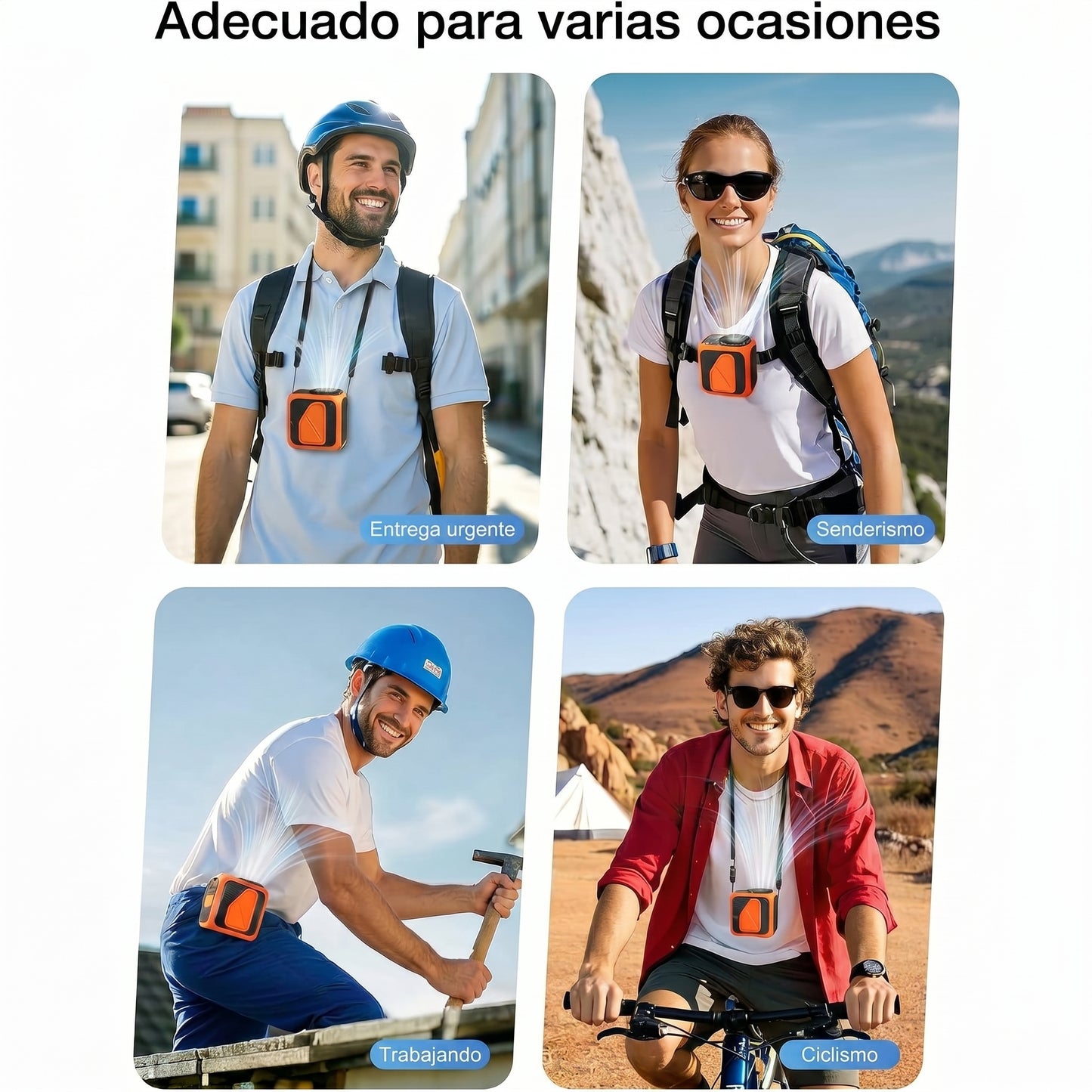 Ventilador de cintura portátil de 10000 mAh recargable