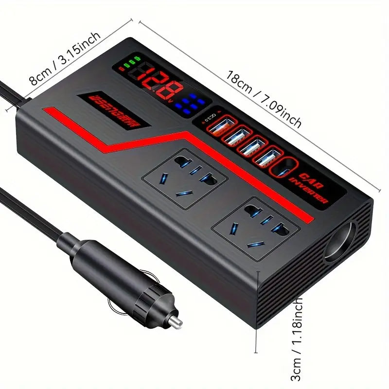 Estación de Carga 8 en 1 | Inversor para auto 200W