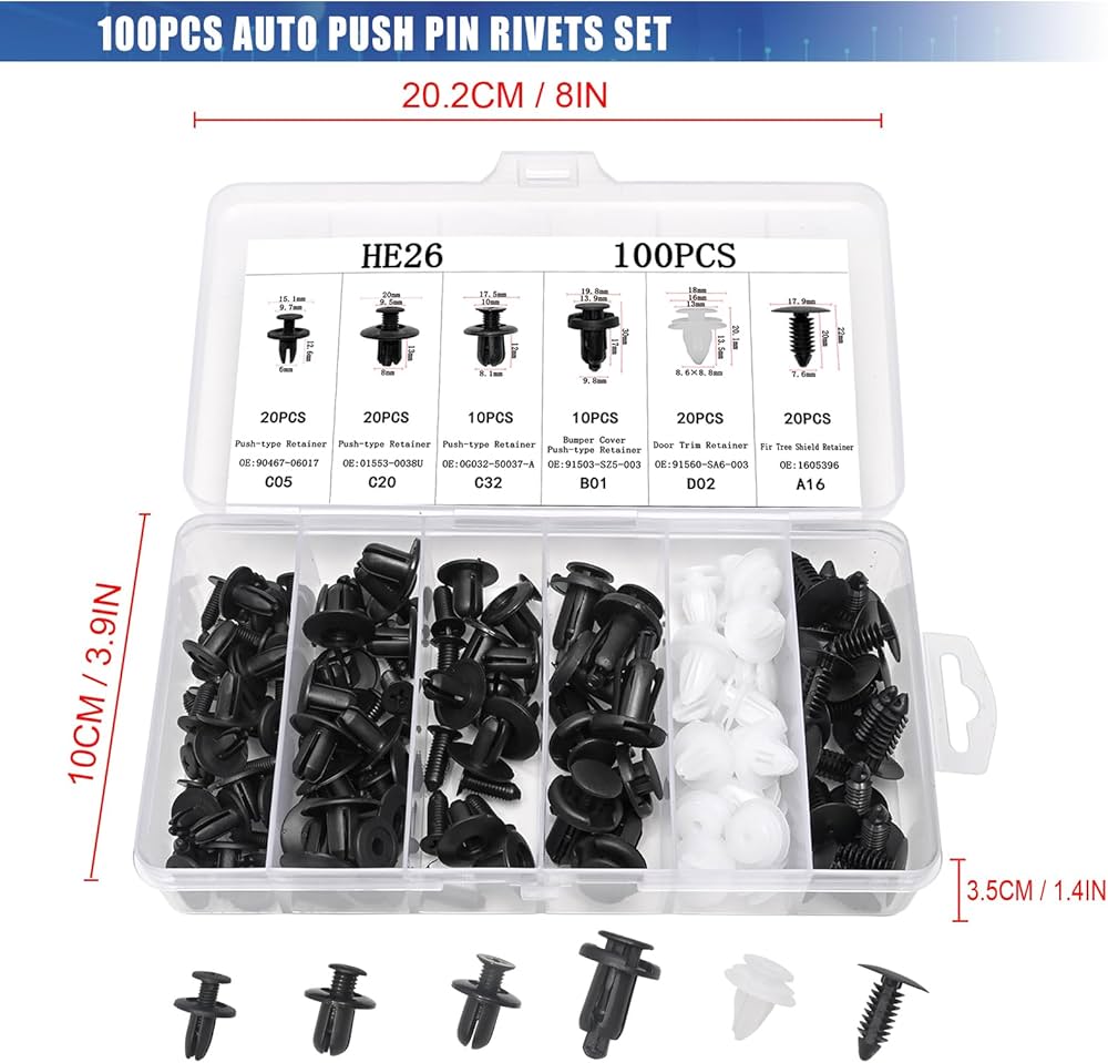Set 100 clips para Vehiculo