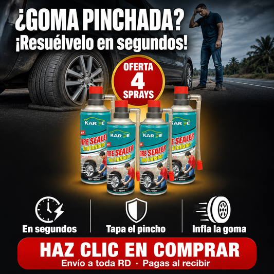 Spray Inflador de Gomas Tapa Pinchos en Segundos