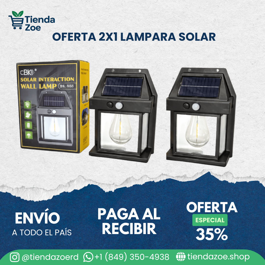 Oferta 2x1 Lampara Solar