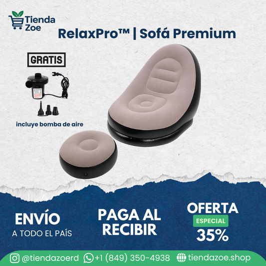 RelaxPro™ - Sofá Inflable Premium + Bomba de Aire