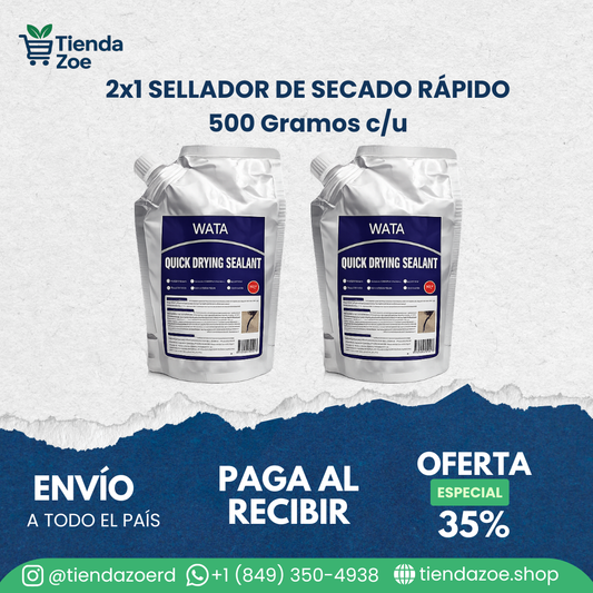 Sellador transparente 1 Kilo + Sellador de grietas 500 gramos