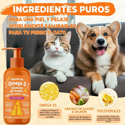 Aceite de Salmón + Omega-3 EPA y DHA que favorecen la salud de la piel y el pelaje | 251ML