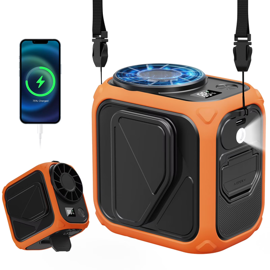 Ventilador de cintura portátil de 10000 mAh recargable
