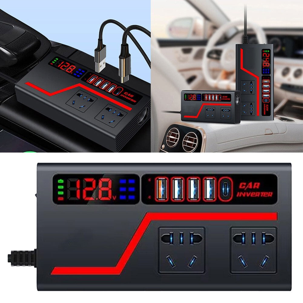 Estación de Carga 8 en 1 | Inversor para auto 200W